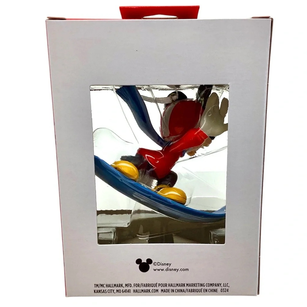 Hallmark Disney’s “Mickey Mouse Snowboarding” Christmas Ornament (NWT)